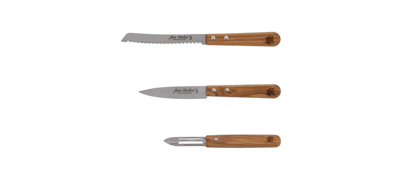 Jean Dubost La Collection Elysée X Jean Dubost Couteaux De Cuisine Manche Olivier