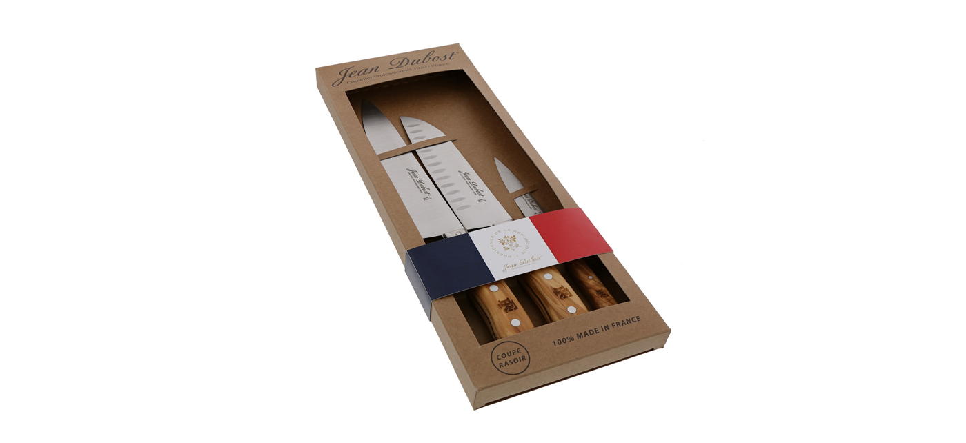 Jean Dubost La Collection Elysée X Jean Dubost Couteaux De Cuisine Manche Olivier