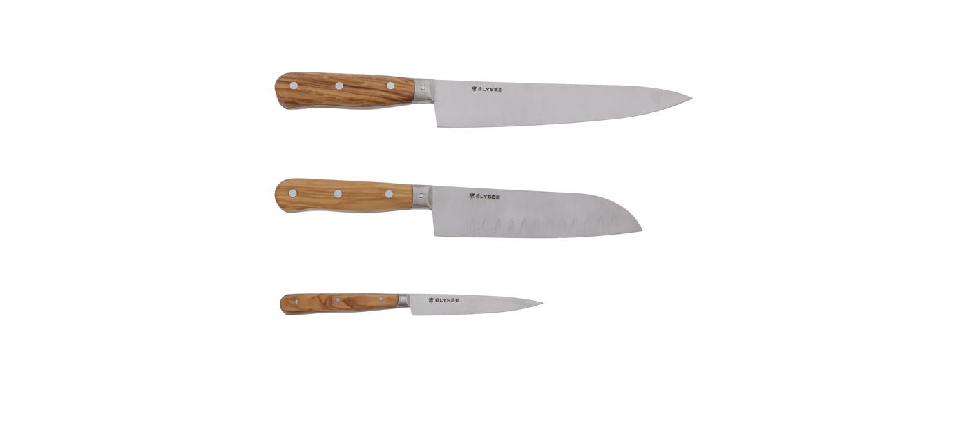 Jean Dubost La Collection Elysée X Jean Dubost Couteaux De Cuisine Manche Olivier