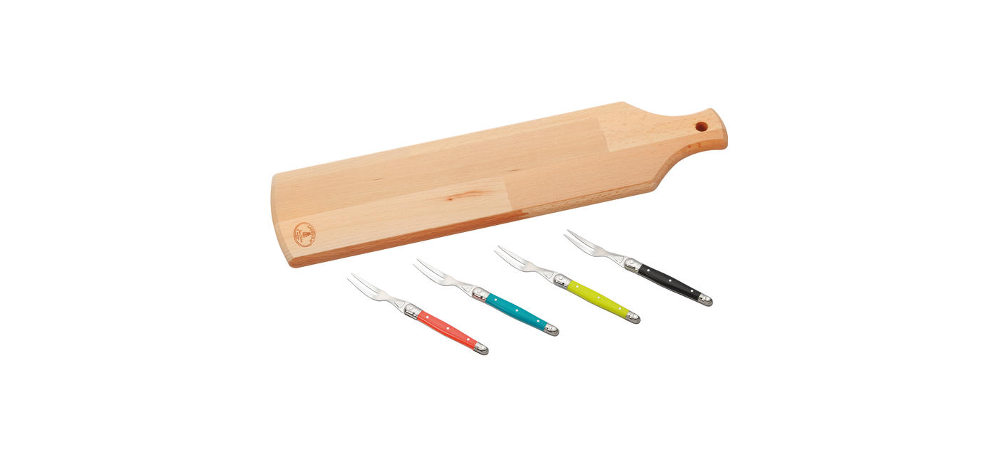 jean dubost Planchette apéritive et fourchettes cocktail Laguiole Jean Dubost