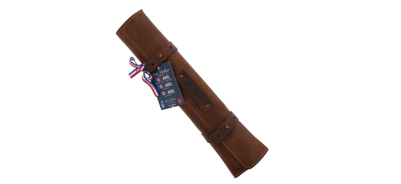 Jean Dubost Sacoche Cuir Couteaux Steak Jean Dubost Laguiole Fabrication Francaise
