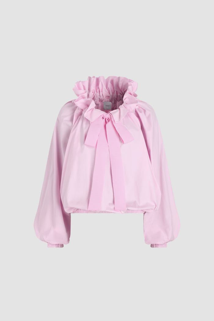 jean patou Blouse à manches bouffantes en coton bio Primrose Pink