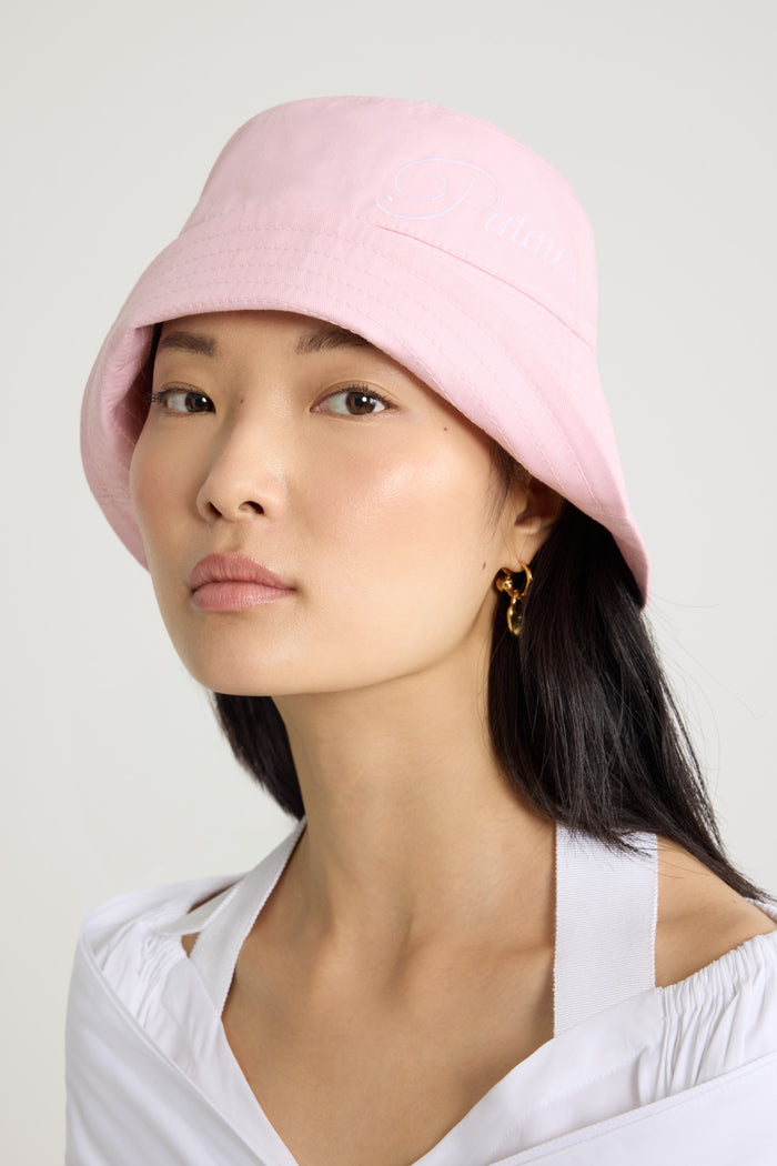 Jean Patou Bob à Logo Patou Brodé En Coton Primrose Pink