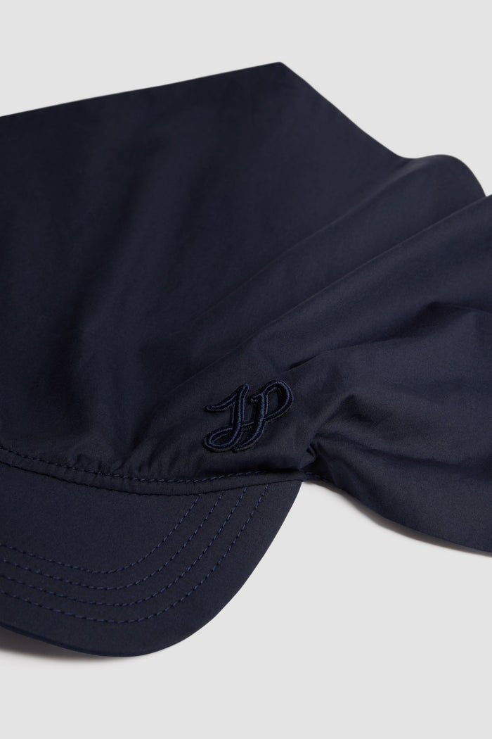 Jean Patou Casquette Foulard En Popeline De Coton Bio Navy Black