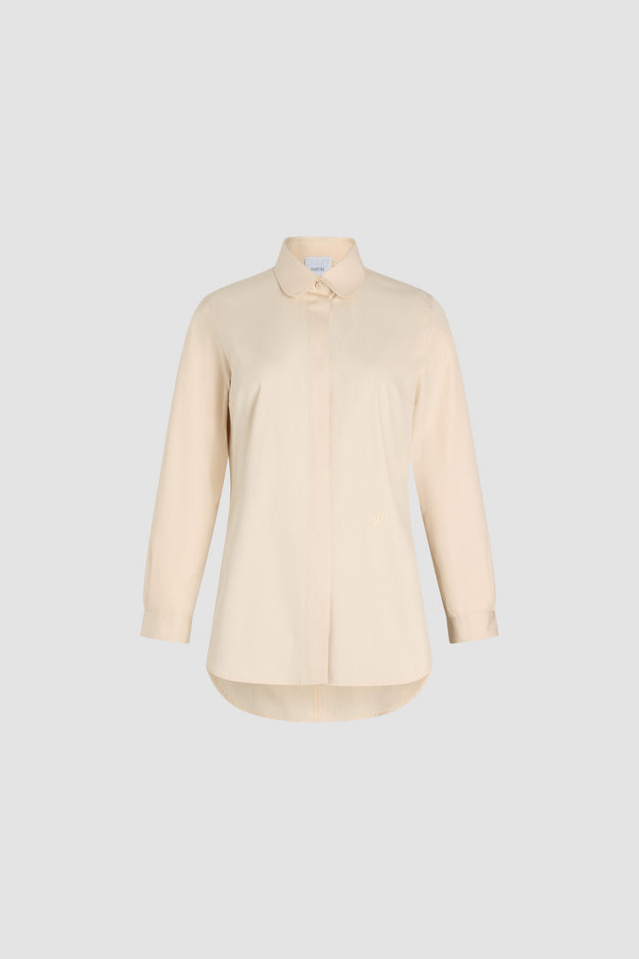jean patou Chemise ajustée en popeline de coton bio Tapioca