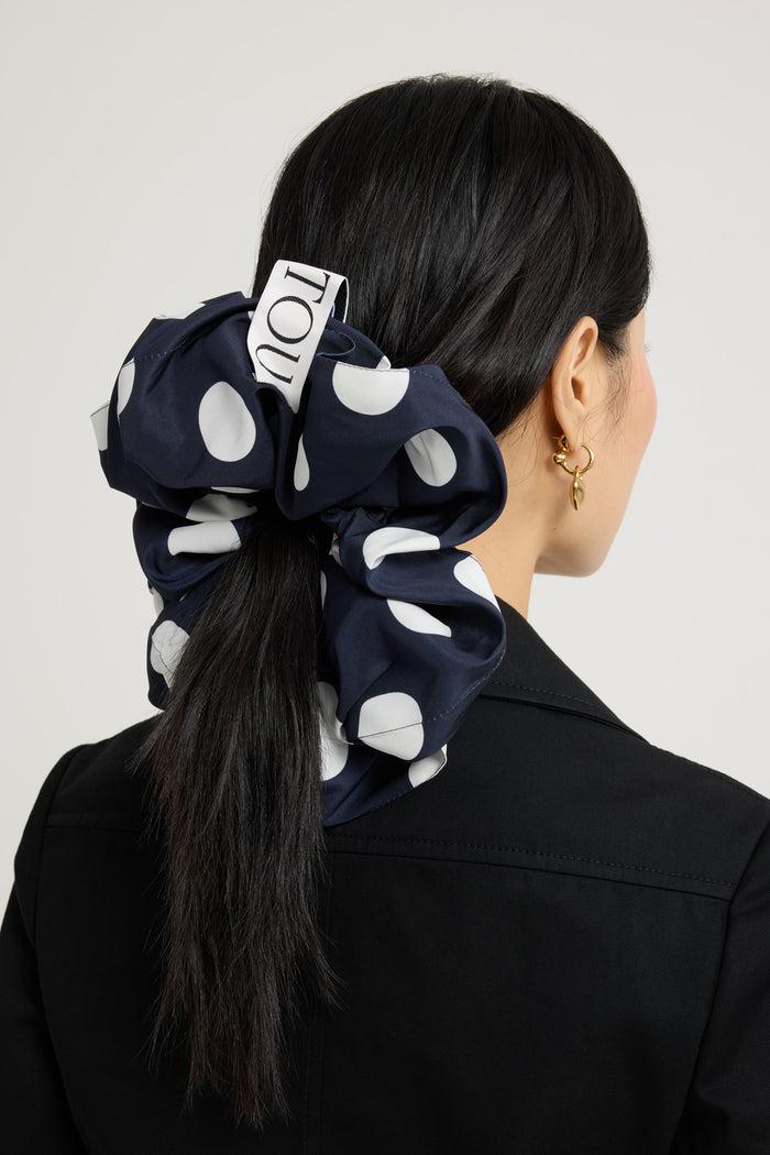 Jean Patou Chouchou En Faille Recyclée Navy Polka Dots