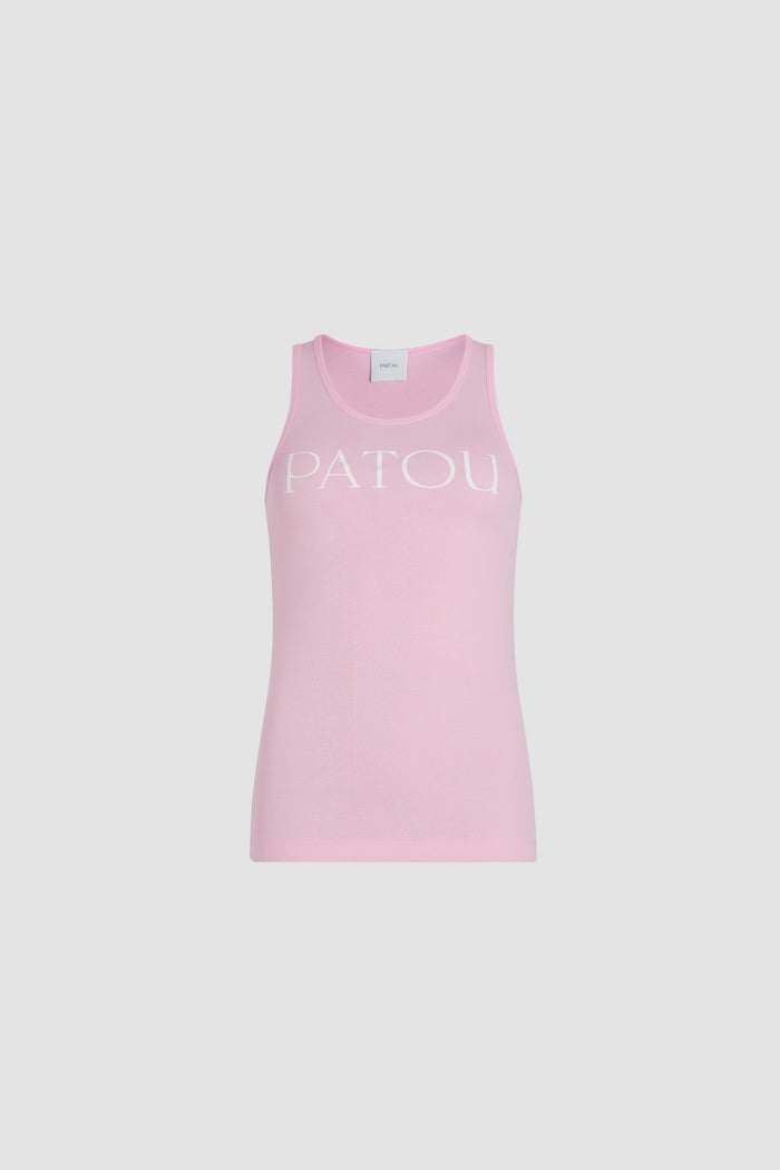 jean patou Débardeur à logo Patou en coton bio Primrose Pink