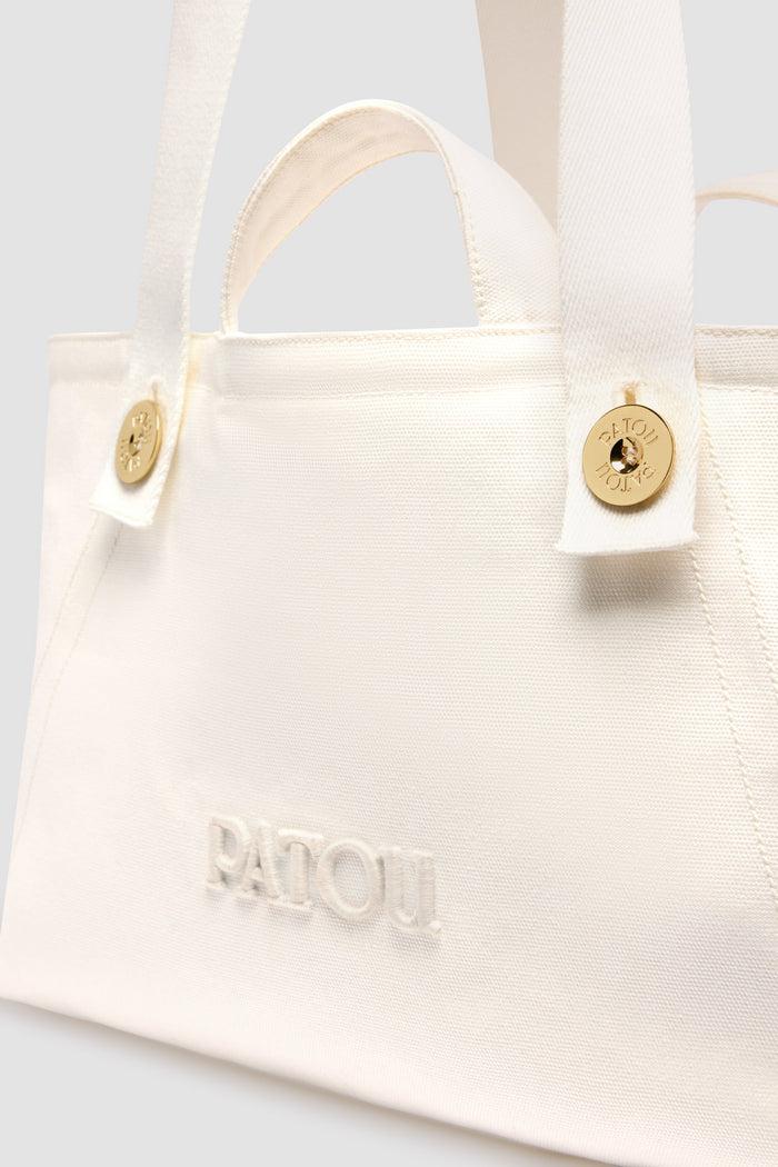 Jean Patou Grand Cabas Trapèze à Logo Patou En Coton White