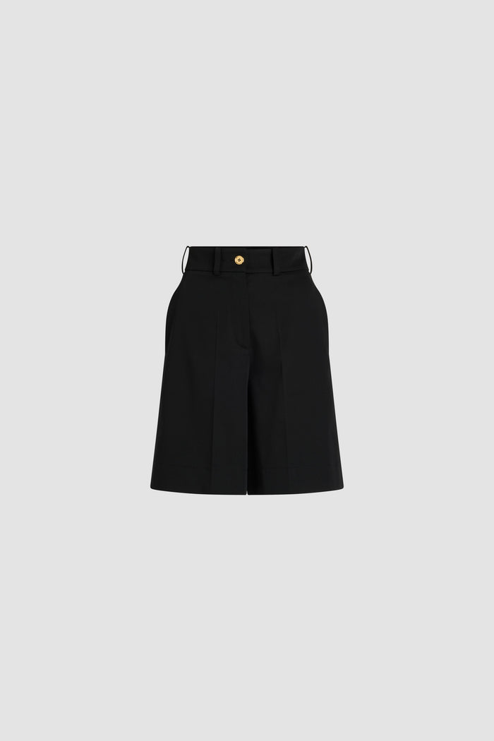 jean patou Bermuda en gabardine de coton bio Black