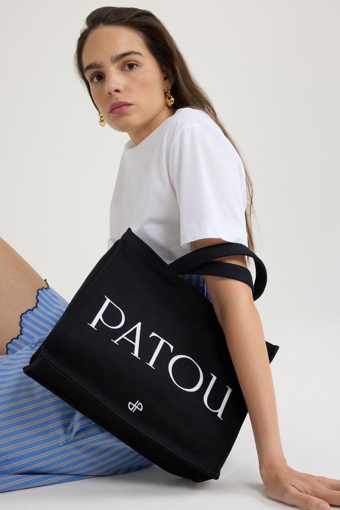 Jean Patou Cabas à Logo Patou En Coton Black