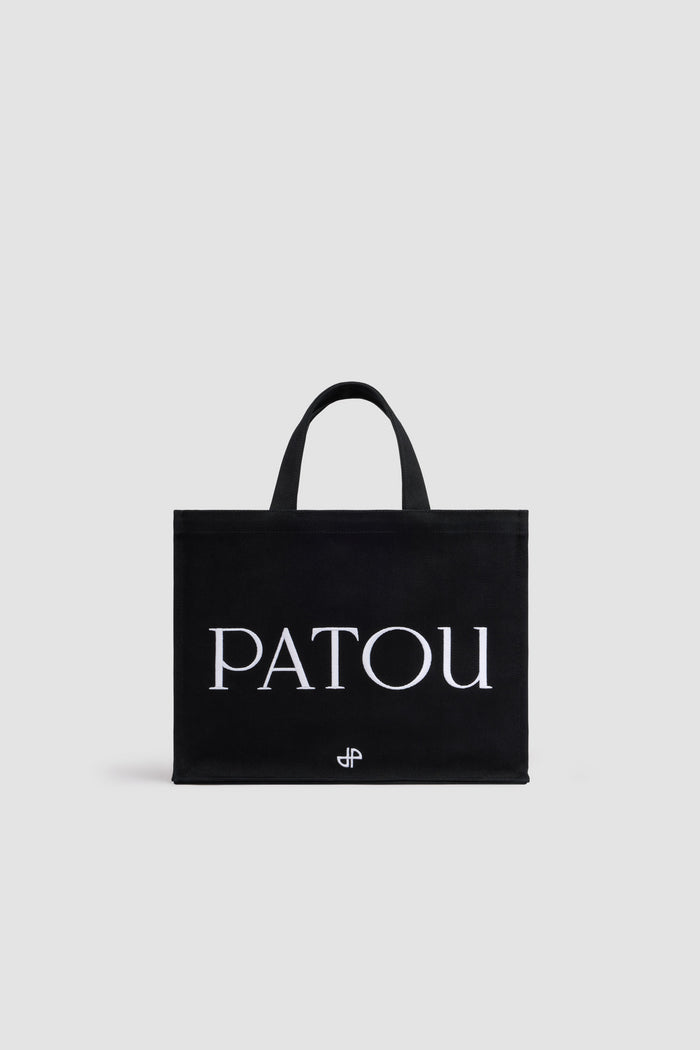 jean patou Cabas à logo Patou en coton Black