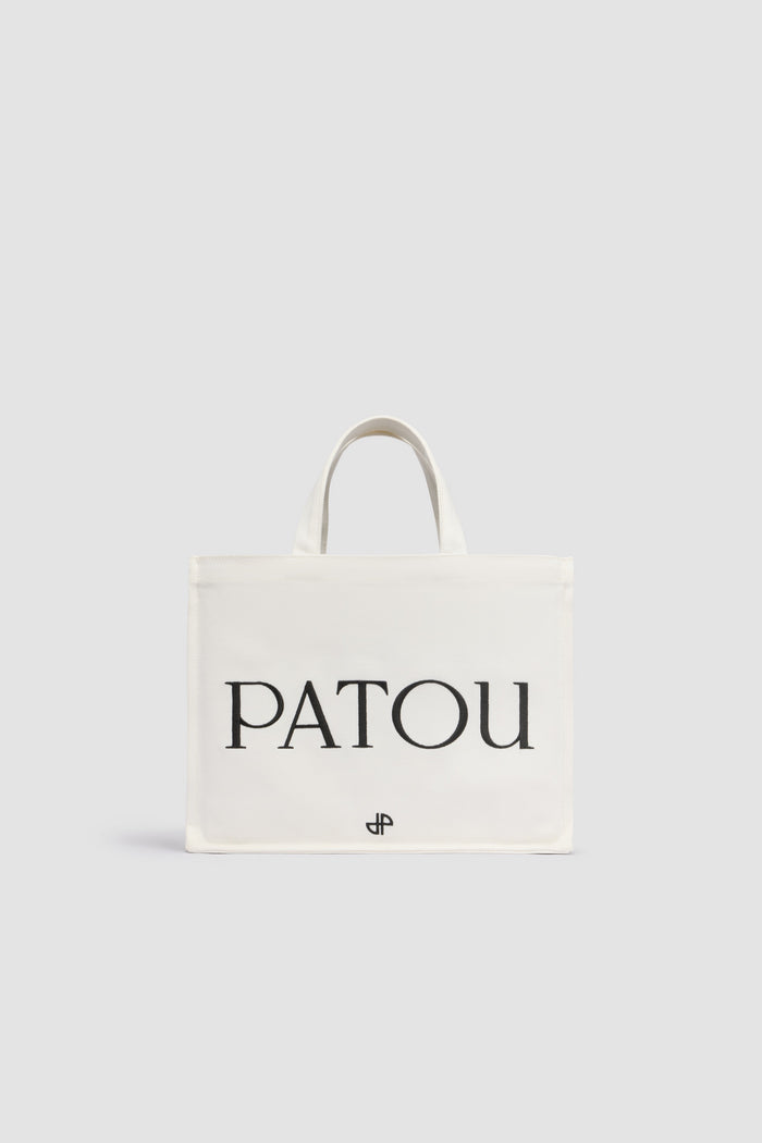 jean patou Cabas à logo Patou en coton White