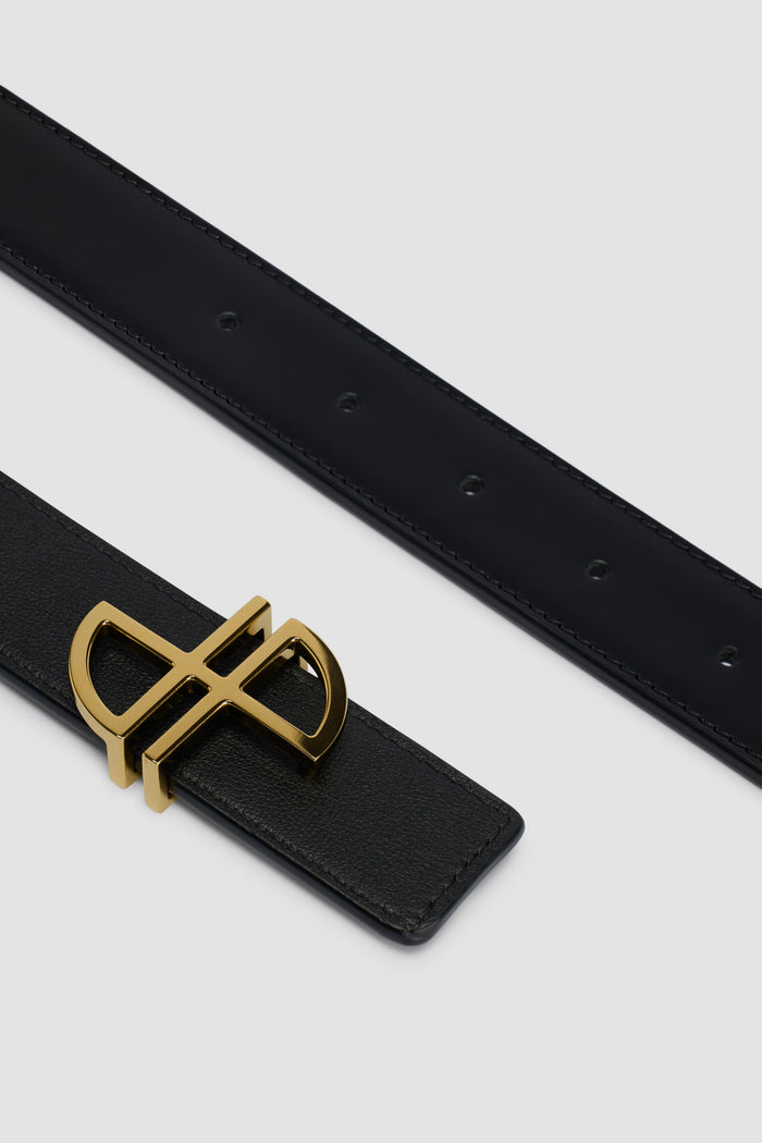Jean Patou Ceinture JP En Cuir Black