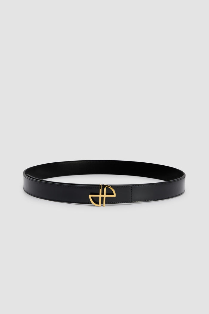 jean patou Ceinture JP en cuir Black