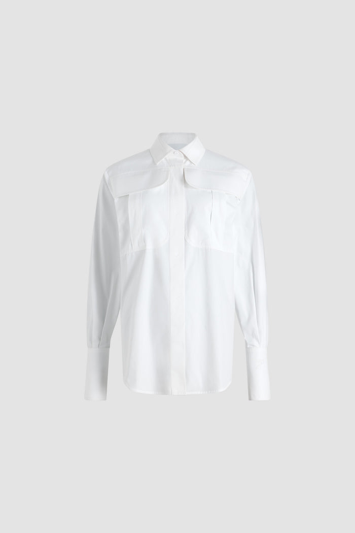 jean patou Chemise safari en coton bio White