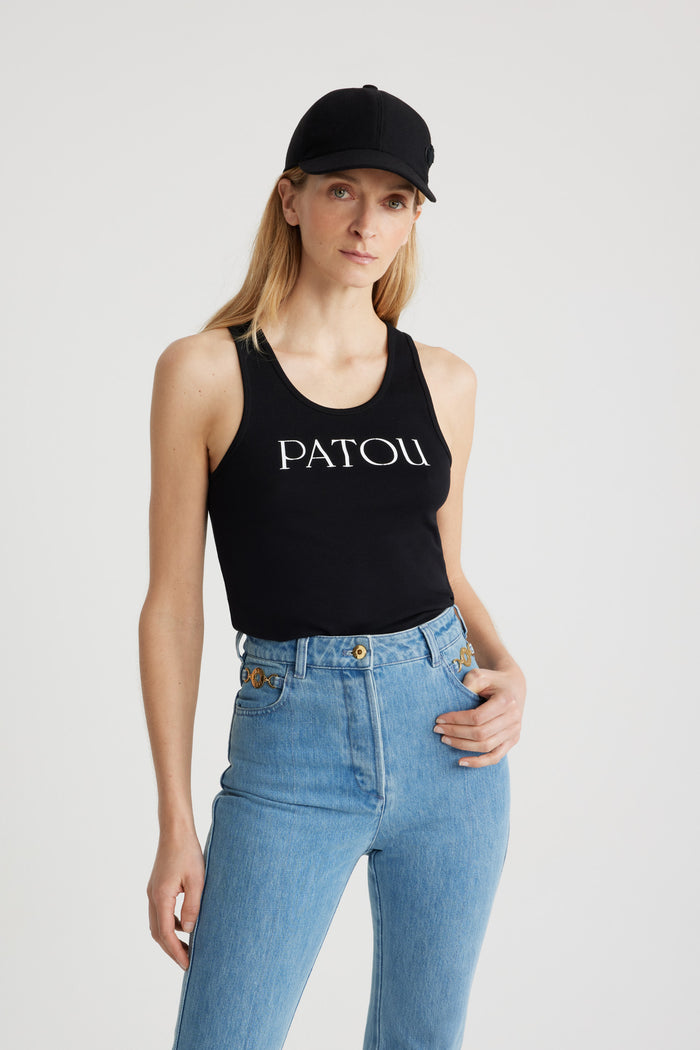 Jean Patou Débardeur Patou En Coton Bio Black