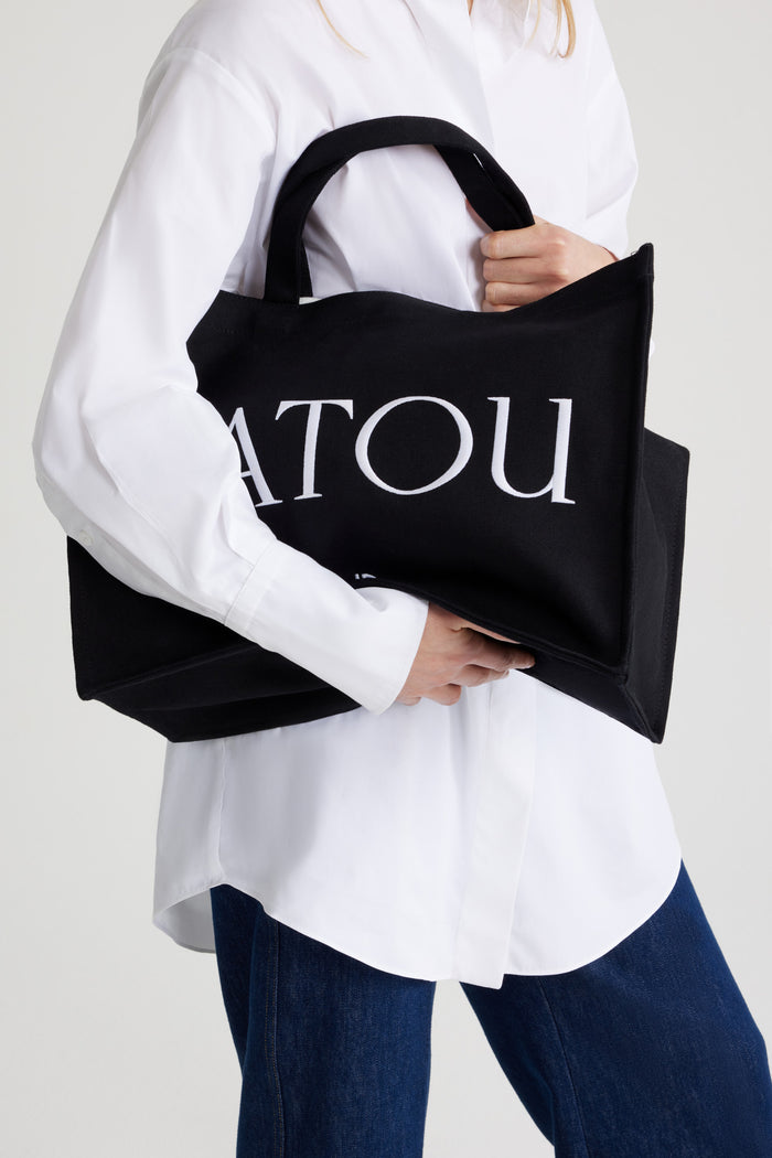 Jean Patou Grand Cabas Patou En Coton Black