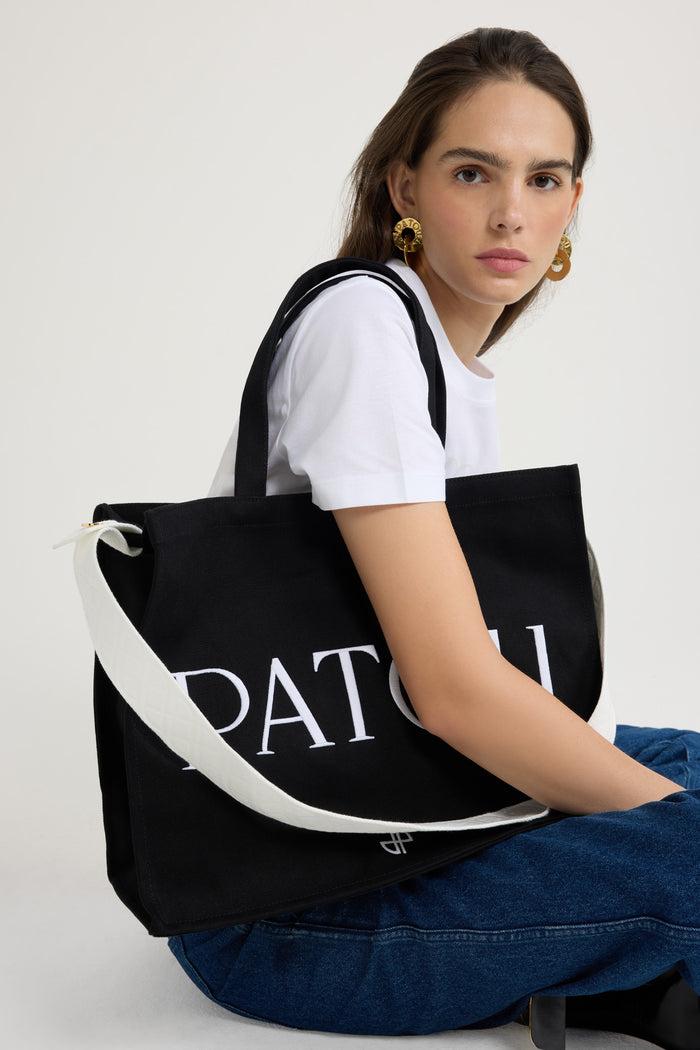 Jean Patou Grand Cabas Patou En Coton Black