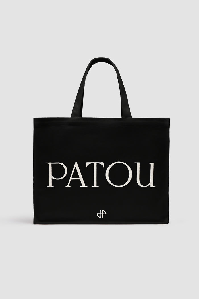 jean patou Grand cabas Patou en coton Black
