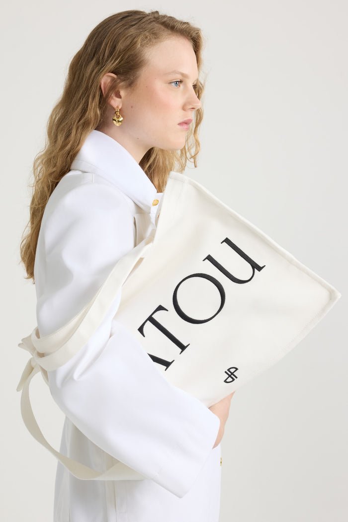 Jean Patou Grand Cabas Patou En Coton White