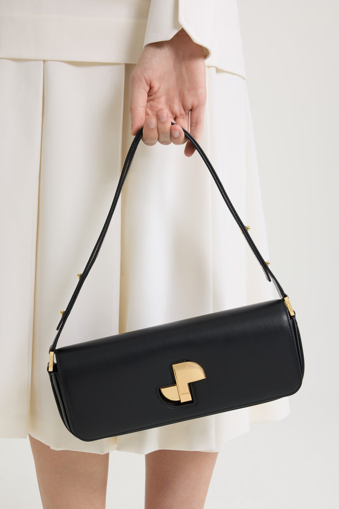 Jean Patou Le Lock Baguette En Cuir Black