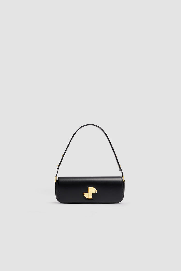 jean patou Le Lock Baguette en cuir Black
