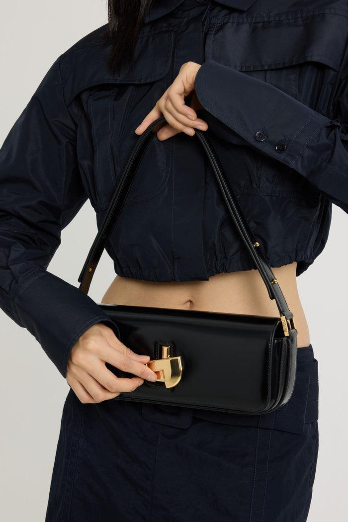 Jean Patou Le Lock Baguette En Cuir Black