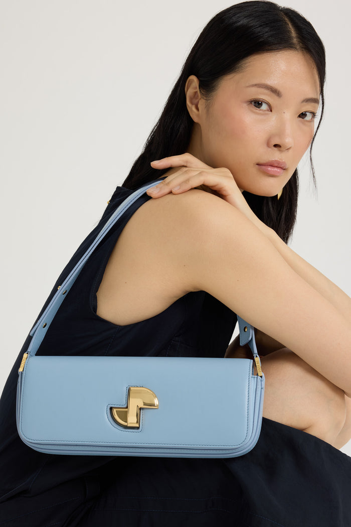 Jean Patou Le Lock Baguette En Cuir Skylight Blue