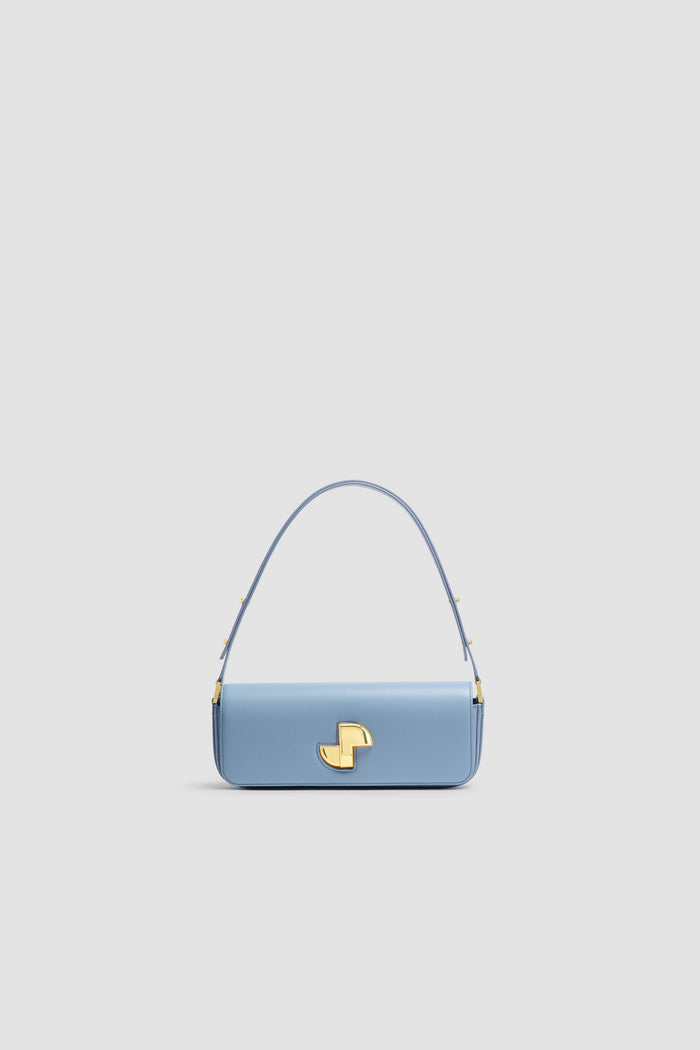 jean patou Le Lock Baguette en cuir Skylight Blue