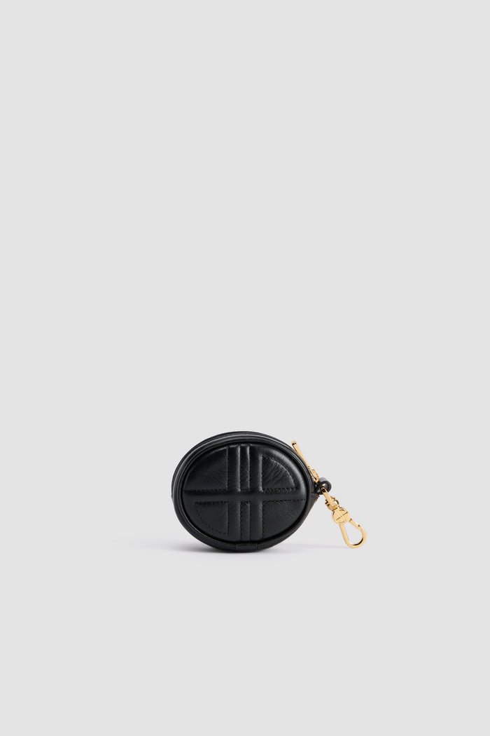 jean patou Mini pochette JP en cuir Black