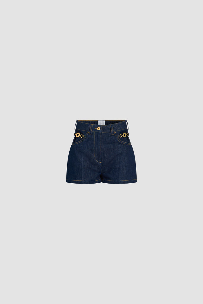 jean patou Mini short en denim Rodeo Blue
