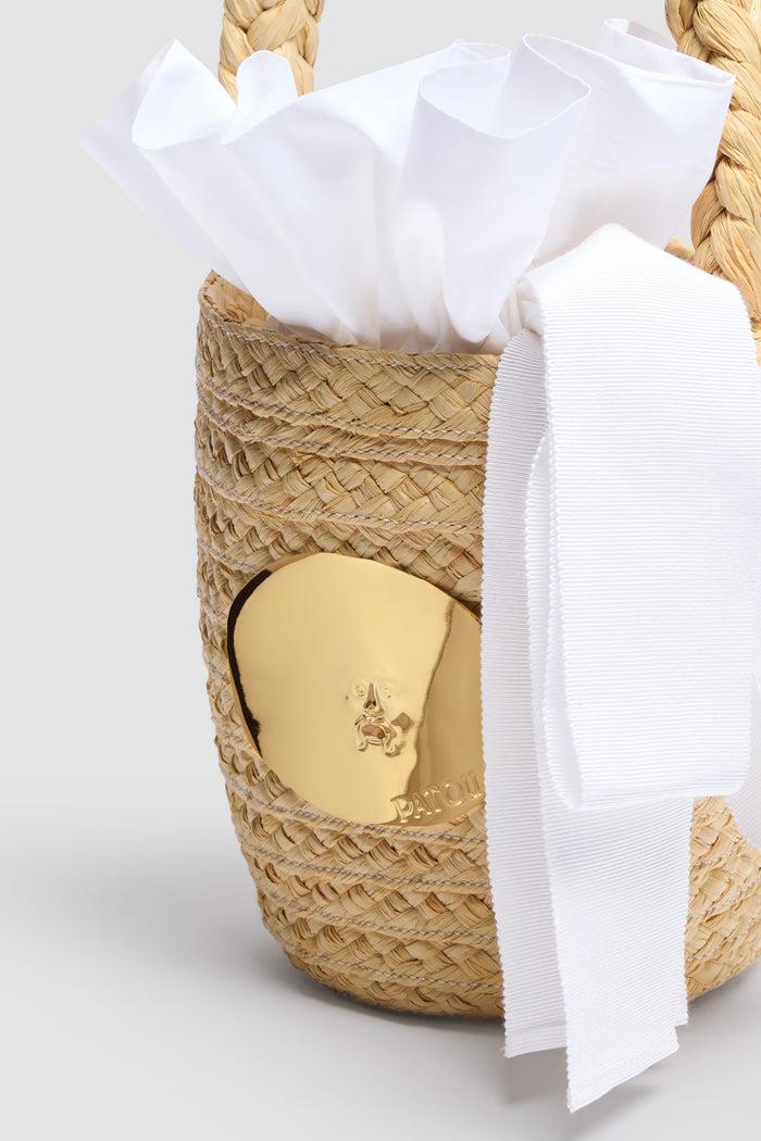 Jean Patou Panier Seau En Raphia White