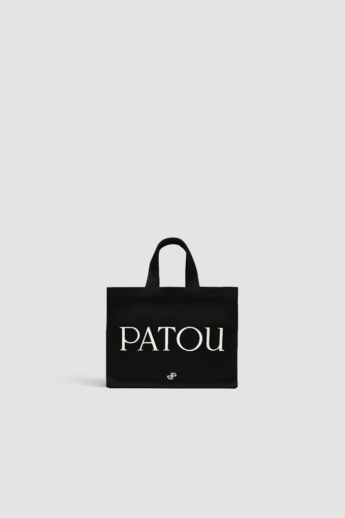 jean patou Petit cabas Patou en coton Black