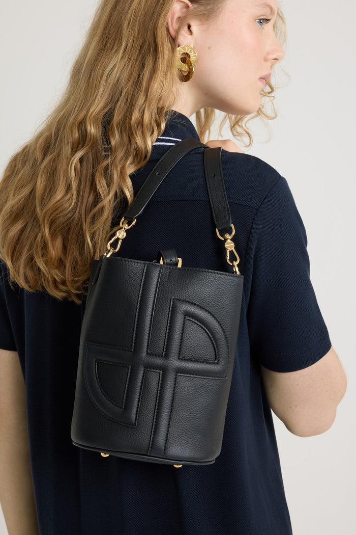 Jean Patou Petit Sac Seau JP En Cuir Black