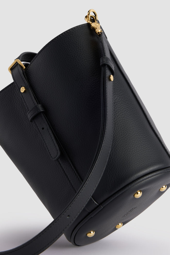 Jean Patou Petit Sac Seau JP En Cuir Black