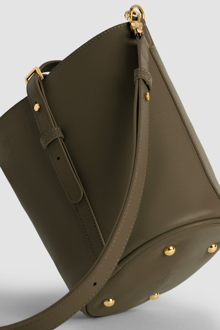 Jean Patou Petit Sac Seau JP En Cuir Winter Moss