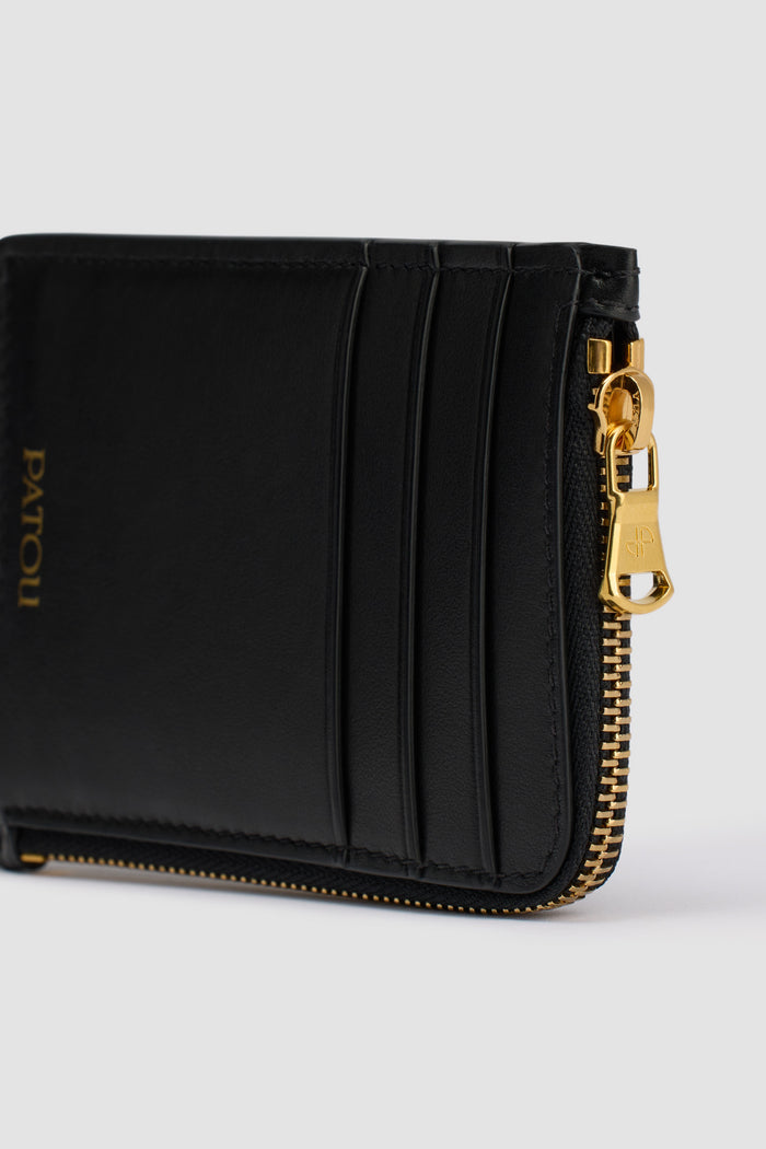Jean Patou Porte-cartes Zippé Patou En Cuir Black