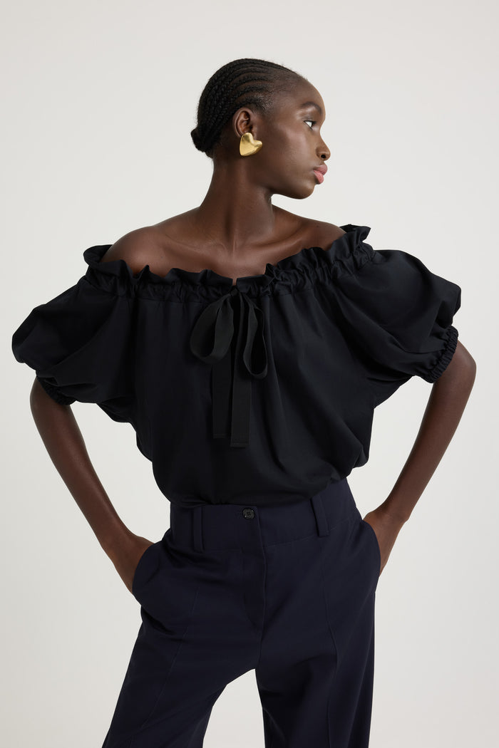 Jean Patou T-shirt à Coulisse En Coton Bio Black