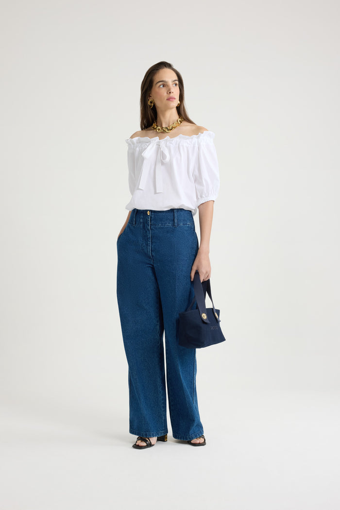 Jean Patou T-shirt à Coulisse En Coton Bio White