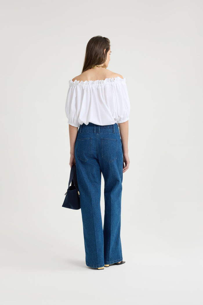 Jean Patou T-shirt à Coulisse En Coton Bio White