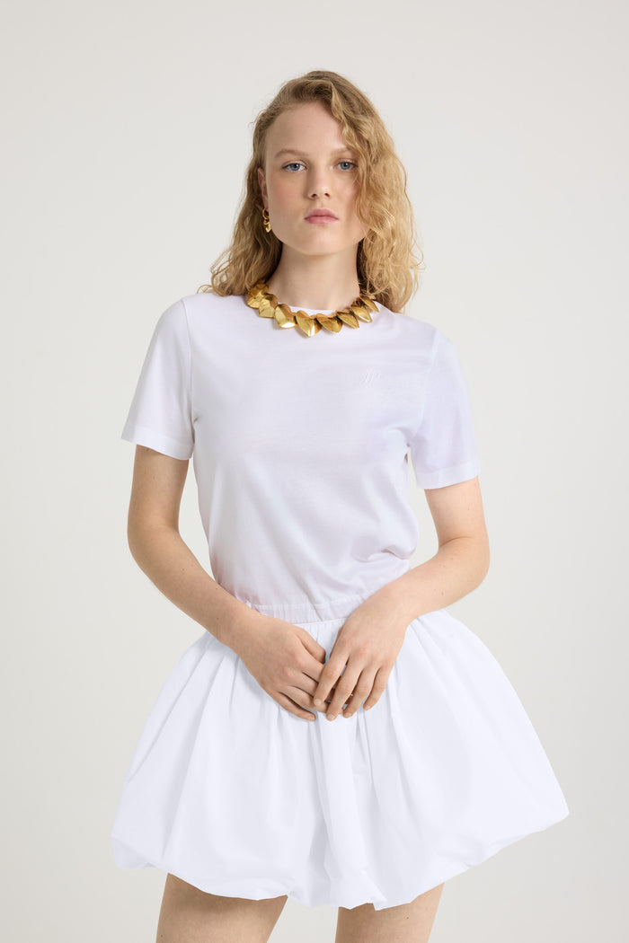 Jean Patou T-shirt Dos Nu En Coton Bio White