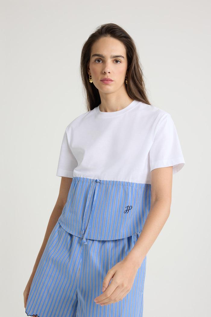 Jean Patou T-shirt Hybride En Coton Bio White