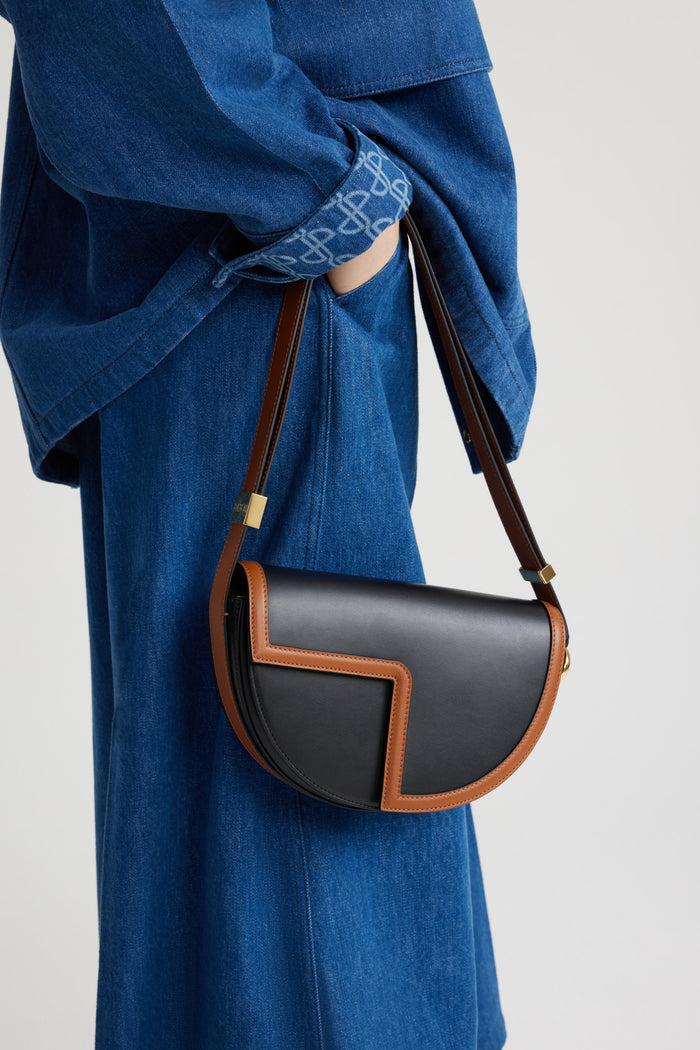 Jean Patou Le Patou Bicolore En Cuir Black Chestnut