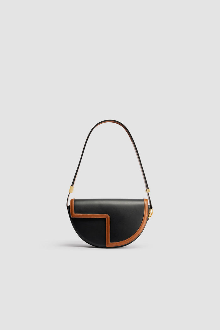 jean patou Le Patou bicolore en cuir Black Chestnut