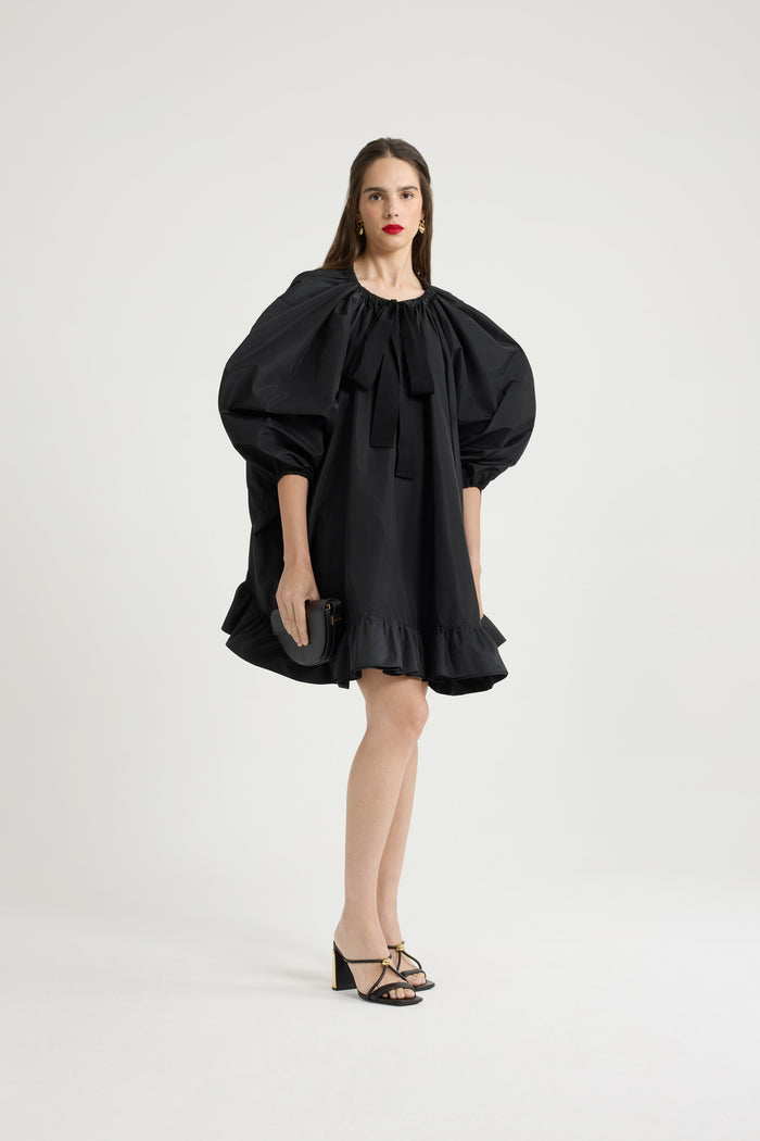 Jean Patou Robe à Ourlet Volanté En Faille Recyclée Black