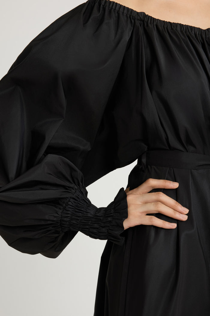 Jean Patou Robe Cocktail Longue En Faille Recyclée Black