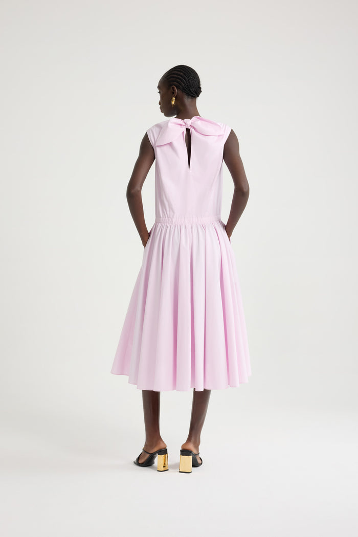 Jean Patou Robe Midi Boutonnée En Popeline De Coton Bio Primrose Pink