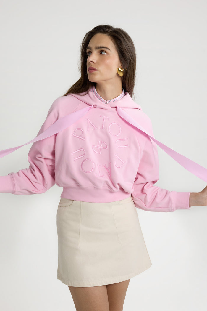 Jean Patou Sweatshirt à Logo Médaillon En Coton Bio Primrose Pink