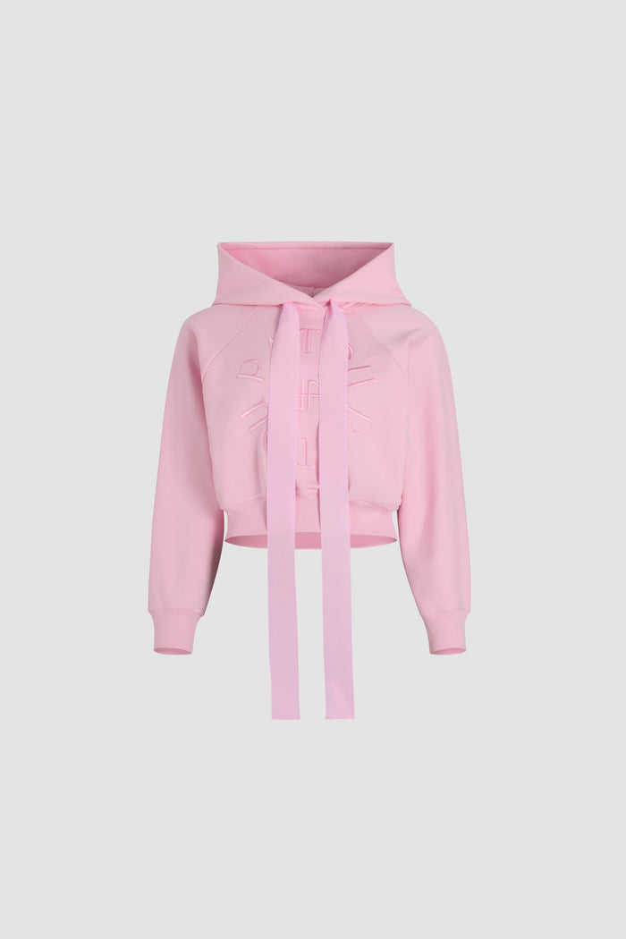 jean patou Sweatshirt à logo médaillon en coton bio Primrose Pink