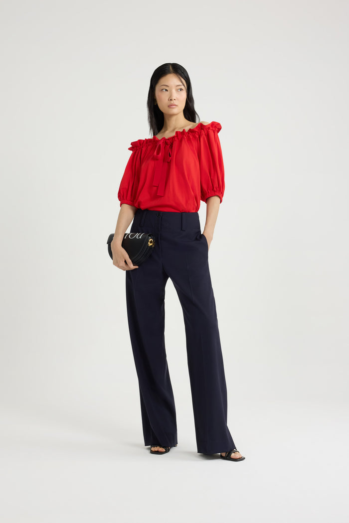 Jean Patou T-shirt à Coulisse En Coton Bio Lipstick Red